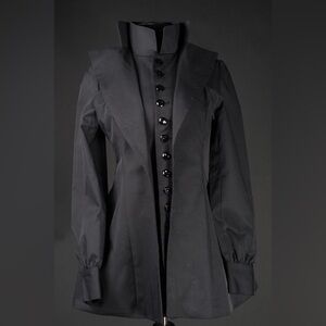 Dracula Clothing - Black Countess Jacket Double Breasted - Women's Size Med
